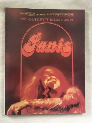 Janis Joplin Book,  " Janis " David Dalton With Record