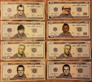 U2 360° Tour (2011) Live Nation Promo Dollar Bills Currency Crew Casino Night