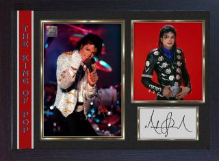 Michael Jackson Signed Autograph Pop Music Memorabilia Framed Photo Print