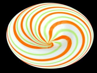 Massive Murano Art Glass Multi Coloured Freeform Swirl Studio Bowl Dish