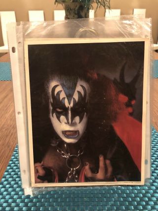 Vintage Kiss Army Gene Simmons Photo 1978 Aucoin Management