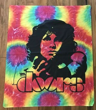 The Doors Jim Morrison 1991 Tie Dye Cloth Banner Wall Hanging 36.  5 " X 43.  5 "
