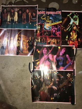 Rare Iron Maiden 5 Poster Pack Piece Of Mind