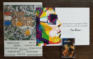 Ian Brown Ripples Cassette Album & Two Limited Edition Prints The Stone Roses