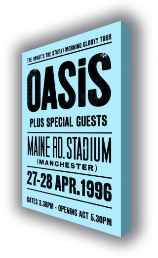 Oasis - Maine Road Concert - Wall Canvas Picture Print Wall Art 63cm X 40cm