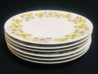 Mcm - 6 Vintage Noritake Japan Marguerite 10.  5” Dinner Plate Plates 6730