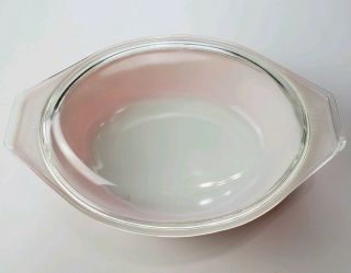 Vintage Pyrex 043 Oval Pink Daisy Casserole Dish With Lid 1.  5 Quart 3