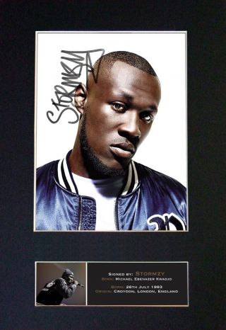 Stormzy Signed Mounted Autograph Photo Prints A4 692