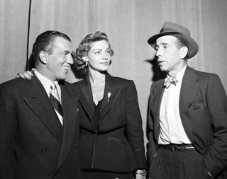 Humphrey Bogart & Lauren Bacall & Ed Sullivan 8x10 Candid Still - - (mo065)