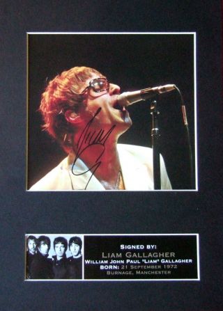 Liam Gallagher Signed Mounted Autograph Photo Prints A4 74