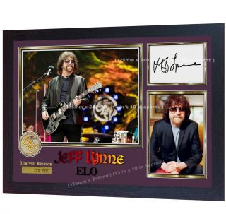 Jeff Lynne Elo Music Signed Autographed Photo Print Framed