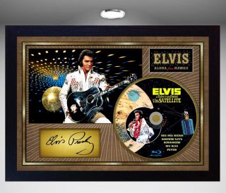 Elvis Presley Aloha From Hawaii Signed Framed Photo Cd Disc Perfect Gift
