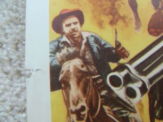 WYOMING RENEGADES 1954 INSRT MOVIE POSTER FLD PHIL CAREY VG 3