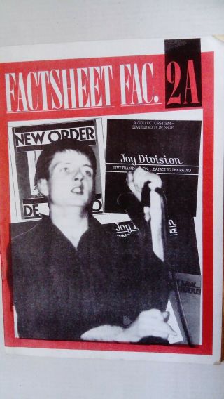 Factory Records Factsheet Fac.  2a Newsletter Uk 1983 Rare Joy Division Order