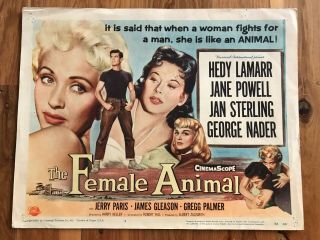 Lobby Card 11x14: The Female Animal (1958) Hedy Lamarr,  Jane Powell