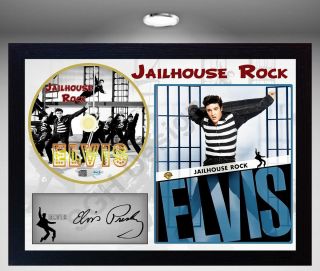 Elvis Presley Jailhouse Rock Signed Framed Photo Cd Disc Perfect Gift