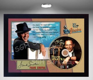 Frank Sinatra My Way Signed Framed Photo Cd Disc Perfect Gift