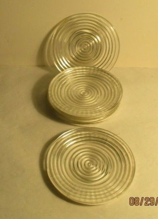 6 Anchor Hocking Manhattan Depression Glass 6 " Bread/ Sherbet Plates Perfect