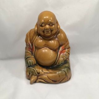 Rare Vintage Mid Century De Forest Pottery Of California 1959 Drip Glaze Buddha