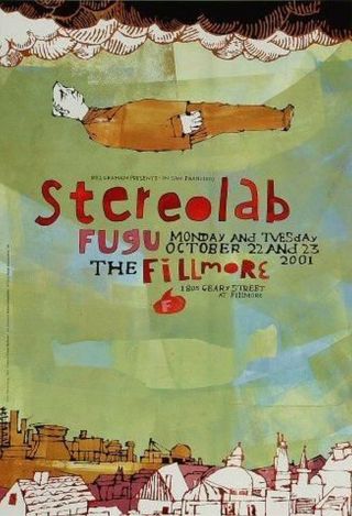 Bill Graham Presents Fillmore Poster Stereolab Fugu 2001 13x19 F484