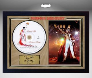 Freddie Mercury Lover Of Life Singer Of Songs Signed Framed Photo Cd Disc