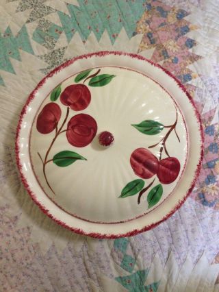 Blue Ridge Pottery Vintage Dishes Cherry Crab Apple Bowl With Lid Soup