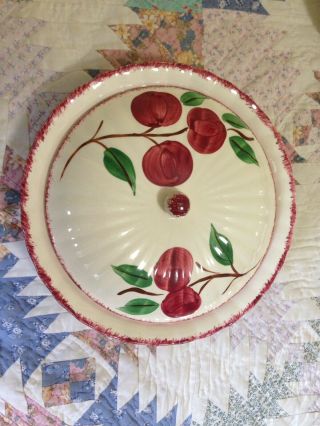 Blue Ridge Pottery Vintage Dishes Cherry Crab Apple Bowl With Lid Soup 4