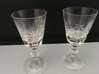 Edinburgh Crystal Star Of Edinburgh Cut Crystal Cordial Glasses Made In Scotland
