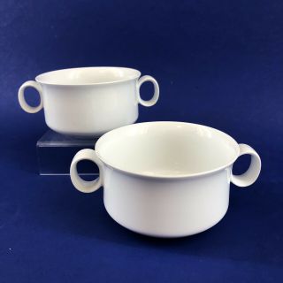 Hutschenreuther Scala Vintage German Porcelain 2 Handled Cream Soup Bowl