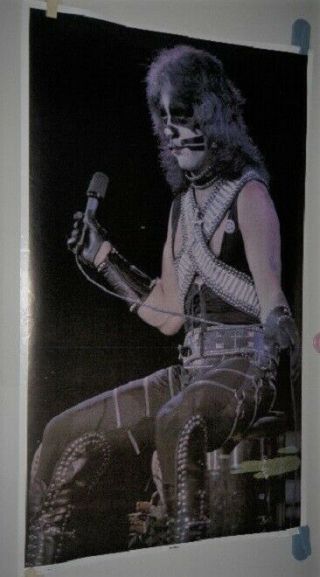 Vintage 1977 Kiss Peter Criss Aucoin Poster
