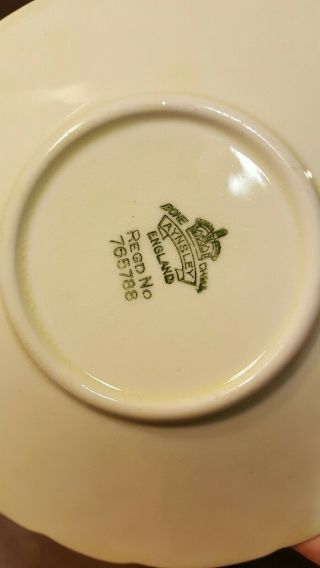 Vintage Aynsley Bone China England Water Lily Orange Teacup & Saucer. 4