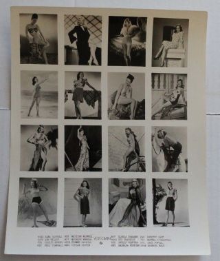 1950s Movie Stars Photo Proof Hollywood Studios Cyd Charisse Shelley Winters