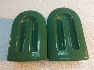 Vintage Hall Westinghouse Emperor Covered Butter Dish In Green No Damage