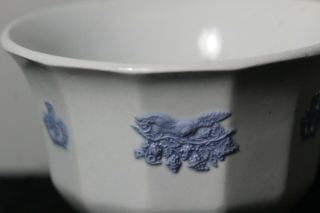 Antique 19thC A.  G.  Alcock Chelsea Blue Grapes Handless Cup & Saucer 3