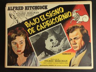 1949 Alfred Hitchcock Mexican Movie Lobby Card Under Capricorn