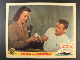 1945 They Were Expendable Mexican Movie Lobby Card John Wayne