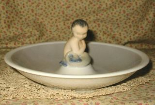 Royal Copenhagen 3231 Little Baby Mermaid Denmark Gray Porcelain Trinket Dish