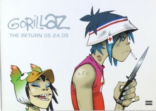 Gorillaz - The Return 05.  24.  05 Demon Days 2005 Promotional Artwork Booklet Rare