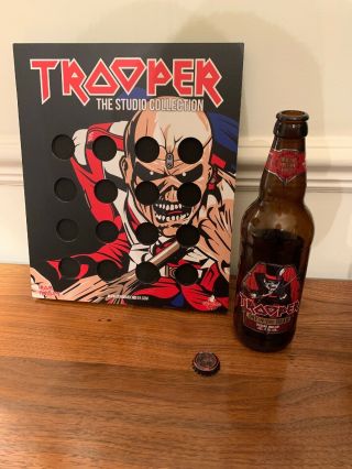 Iron Maiden Trooper Beer Day Of The Dead Bottle Cap Collector Frame Robinson’s