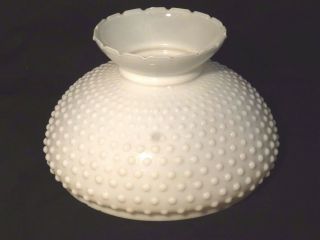 Vintage Milk Glass Hobnail Hurricane Lamp Light Shade Dome Only