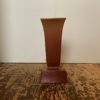 Vintage Roseville Pottery Snowberry Fan Vase IFH - 7 3