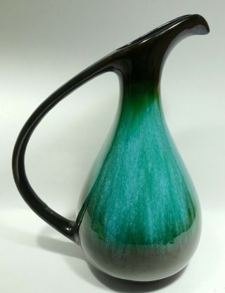 Tall 10.  5” Vintage Blue Mountain Pottery Bmp Blue/green Drip Glaze Bowl Canada