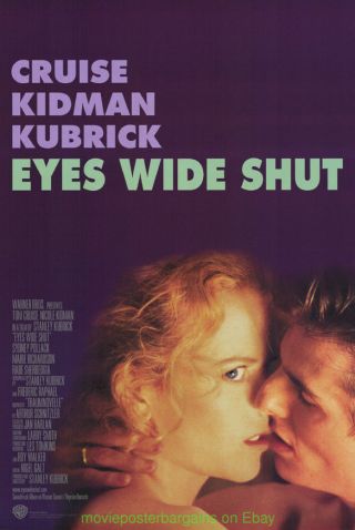 Eyes Wide Shut Movie Poster 27x40 Final Style Tom Cruise Nicole Kidman