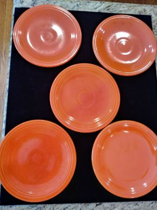 Vintage Homer Laughlin Fiesta Red Orange 6 1/4 Inch Bread And Butter Plate