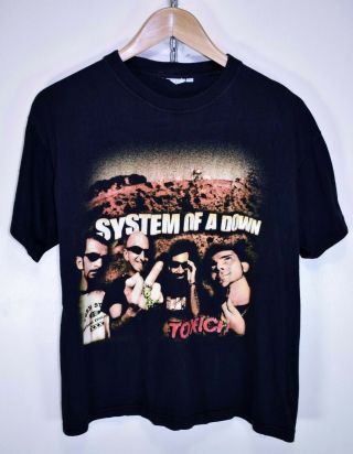 System Of A Down Toxic 69 Vintage T - Shirt Tour Concert Album Metal Size Medium