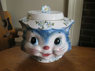 Vintage Lefton Miss Priss 1502 Cat Cookie Jar