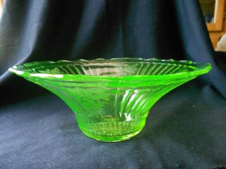 Mayfair / Open Rose Pattern - Large Green Glass Hat Bowl