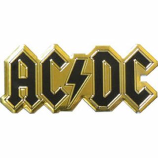 Ac/dc Logo Gold Metal Large Sized Sticker/decal Punk Rock Music Metal Band B