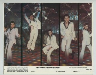 Vintage 1977 (8x10) Movie Lobby Card Saturday Night Fever John Travolta Wz8495
