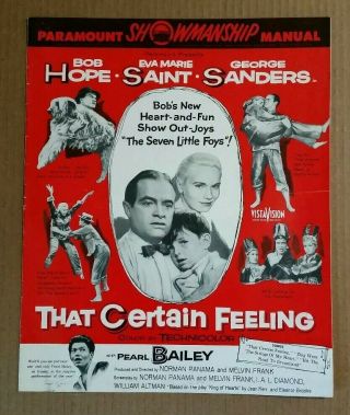 " That Certain Feeling " Bob Hope Movie Pressbook,  1956